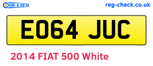 EO64JUC are the vehicle registration plates.