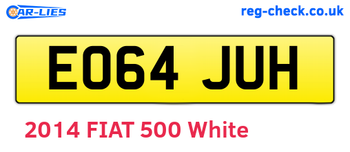 EO64JUH are the vehicle registration plates.