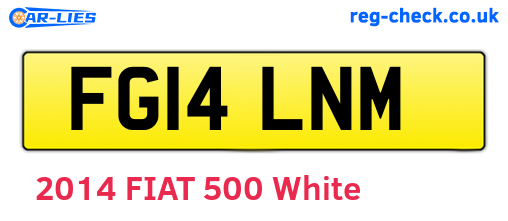 FG14LNM are the vehicle registration plates.