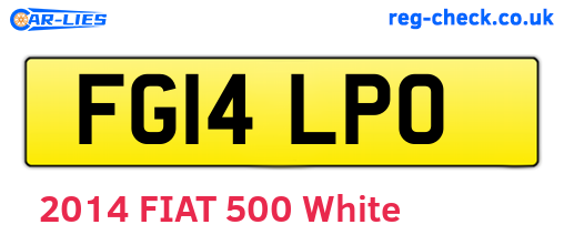 FG14LPO are the vehicle registration plates.