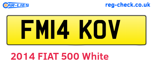 FM14KOV are the vehicle registration plates.