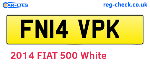 FN14VPK are the vehicle registration plates.