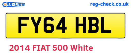 FY64HBL are the vehicle registration plates.