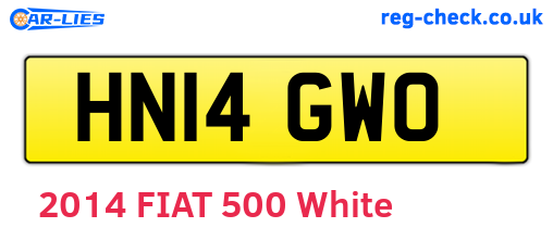 HN14GWO are the vehicle registration plates.