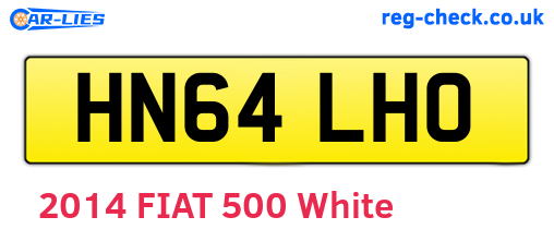 HN64LHO are the vehicle registration plates.