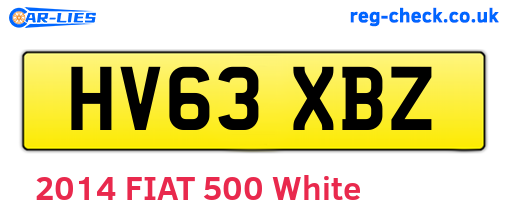 HV63XBZ are the vehicle registration plates.