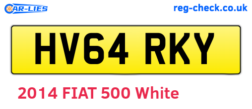 HV64RKY are the vehicle registration plates.