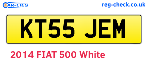 KT55JEM are the vehicle registration plates.