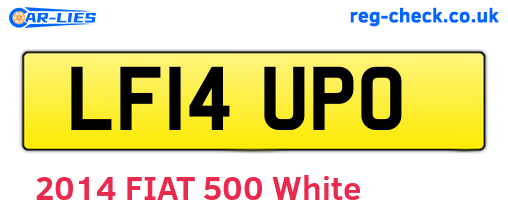 LF14UPO are the vehicle registration plates.