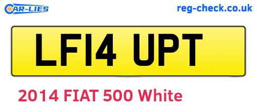 LF14UPT are the vehicle registration plates.