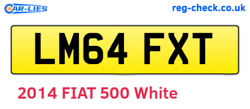 LM64FXT are the vehicle registration plates.