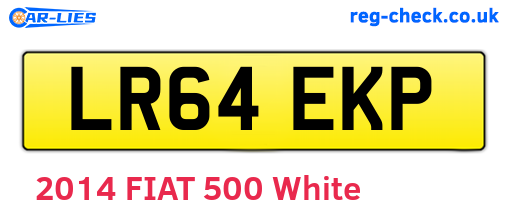 LR64EKP are the vehicle registration plates.