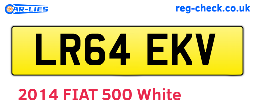 LR64EKV are the vehicle registration plates.