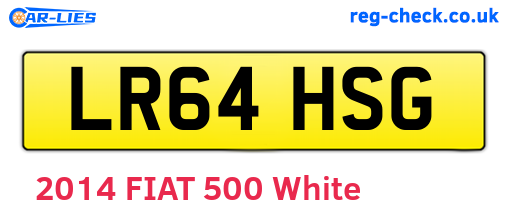 LR64HSG are the vehicle registration plates.