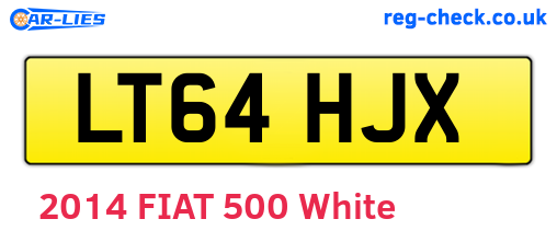 LT64HJX are the vehicle registration plates.