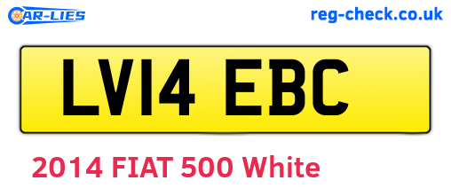 LV14EBC are the vehicle registration plates.
