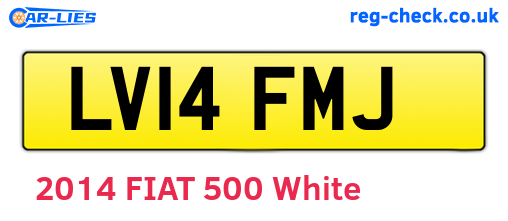 LV14FMJ are the vehicle registration plates.