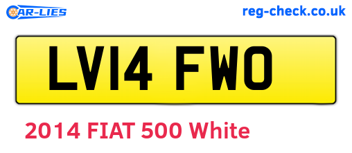 LV14FWO are the vehicle registration plates.