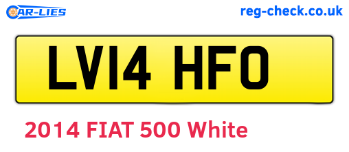 LV14HFO are the vehicle registration plates.