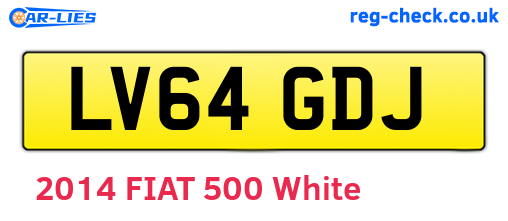 LV64GDJ are the vehicle registration plates.