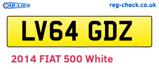 LV64GDZ are the vehicle registration plates.