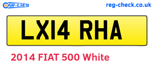 LX14RHA are the vehicle registration plates.