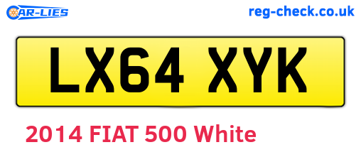 LX64XYK are the vehicle registration plates.