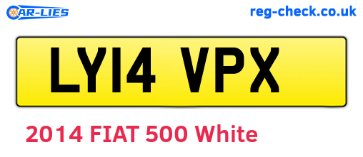 LY14VPX are the vehicle registration plates.