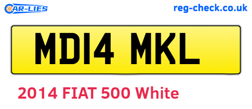 MD14MKL are the vehicle registration plates.