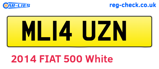 ML14UZN are the vehicle registration plates.