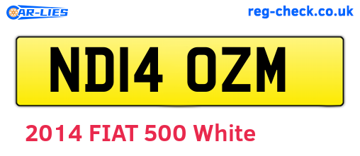 ND14OZM are the vehicle registration plates.