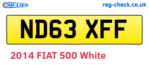 ND63XFF are the vehicle registration plates.