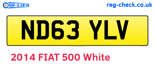 ND63YLV are the vehicle registration plates.