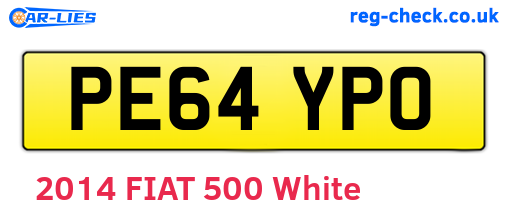 PE64YPO are the vehicle registration plates.