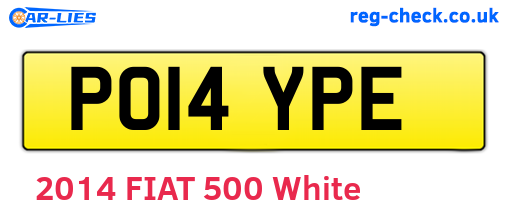 PO14YPE are the vehicle registration plates.