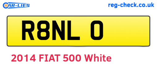 R8NLO are the vehicle registration plates.