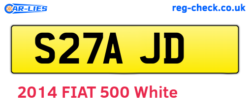 S27AJD are the vehicle registration plates.