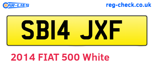 SB14JXF are the vehicle registration plates.