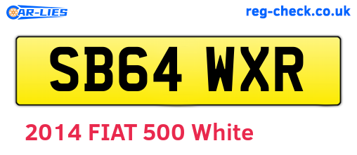 SB64WXR are the vehicle registration plates.