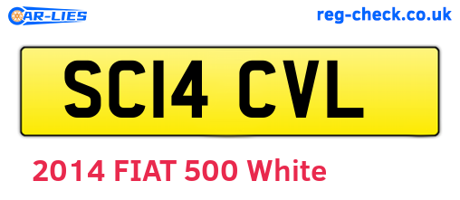 SC14CVL are the vehicle registration plates.