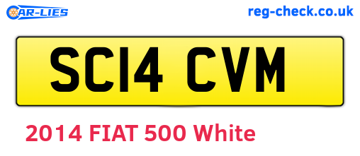 SC14CVM are the vehicle registration plates.