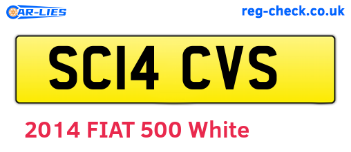 SC14CVS are the vehicle registration plates.
