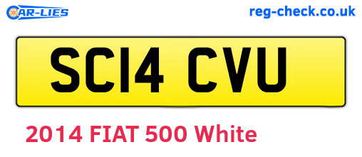 SC14CVU are the vehicle registration plates.