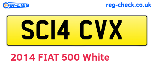 SC14CVX are the vehicle registration plates.