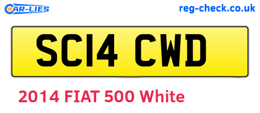 SC14CWD are the vehicle registration plates.