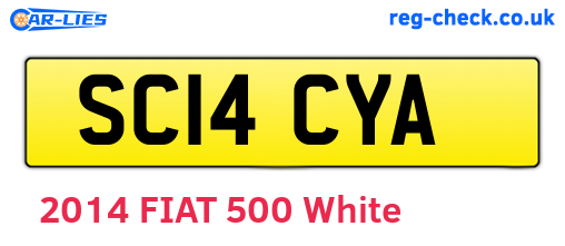 SC14CYA are the vehicle registration plates.