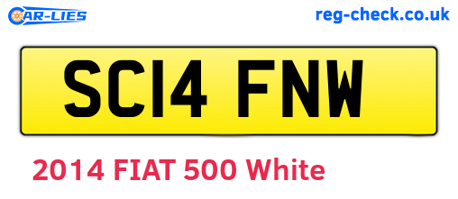 SC14FNW are the vehicle registration plates.