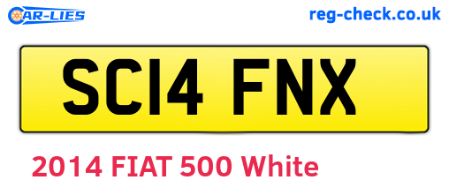 SC14FNX are the vehicle registration plates.