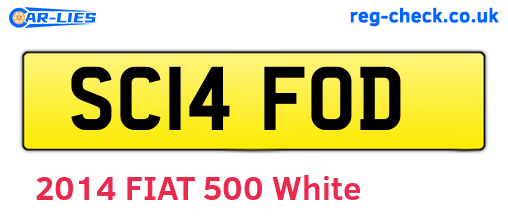 SC14FOD are the vehicle registration plates.