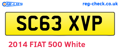SC63XVP are the vehicle registration plates.
